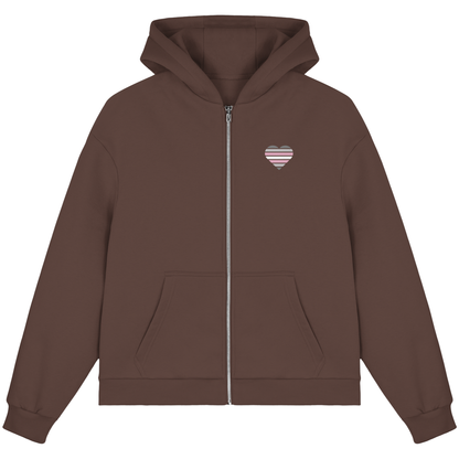 Fluffy Boxcut Zipper mit Herz - Demigirl