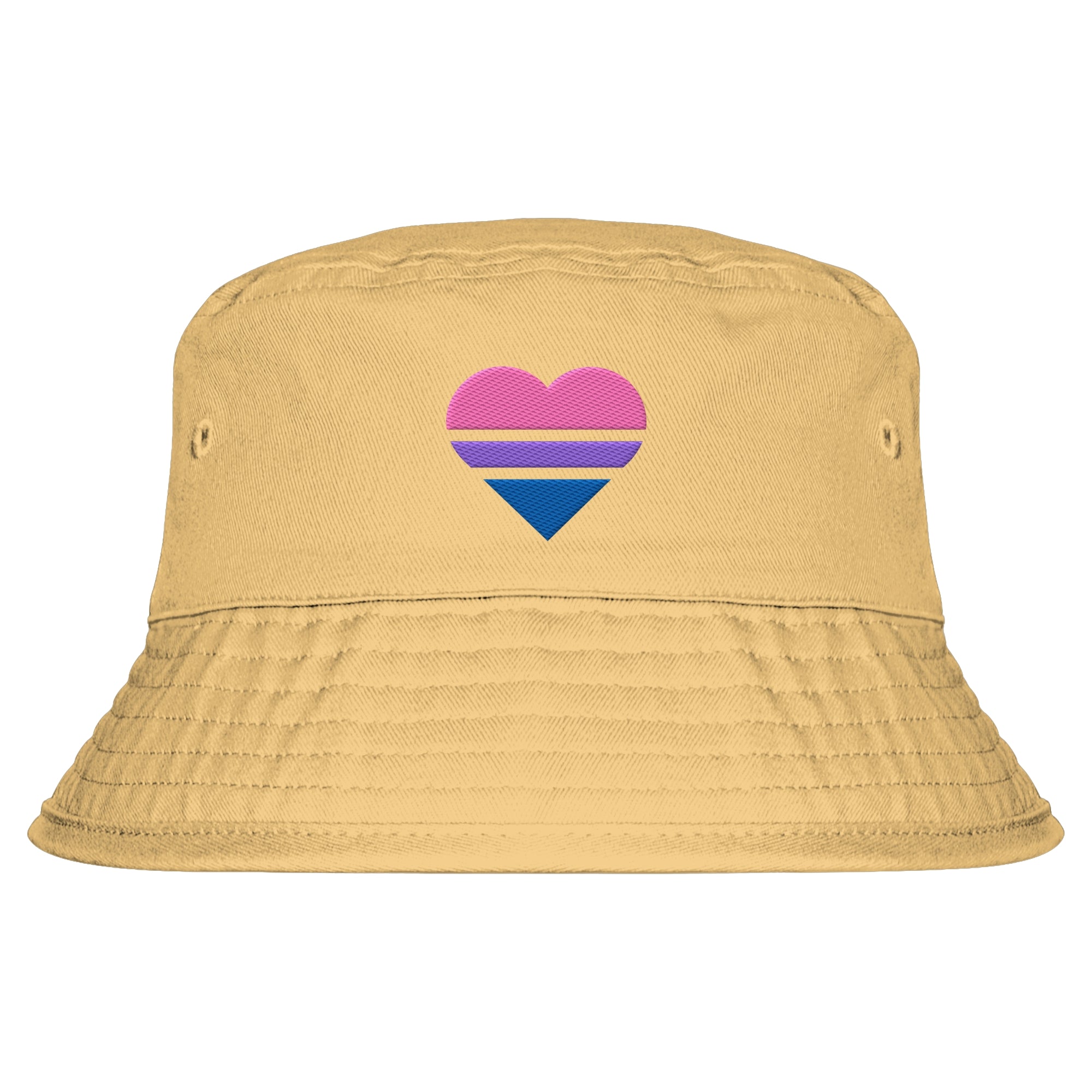 Organic Bucket Hat - Bisexual Flag Herz Stick