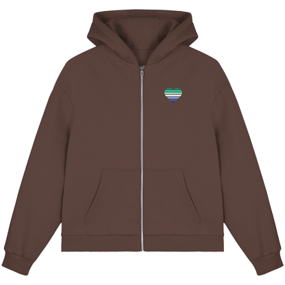Fluffy Boxcut Zipper mit Herz - Gay