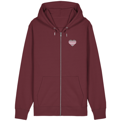 Organic Relaxed Zipper mit Herz - Demigirl