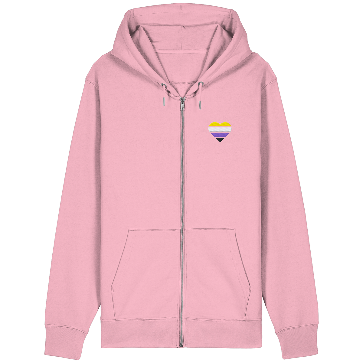 Organic Relaxed Zipper mit Herz Stick - Nonbinary