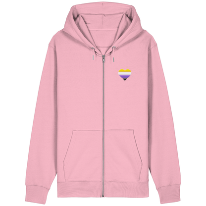 Organic Relaxed Zipper mit Herz Stick - Nonbinary