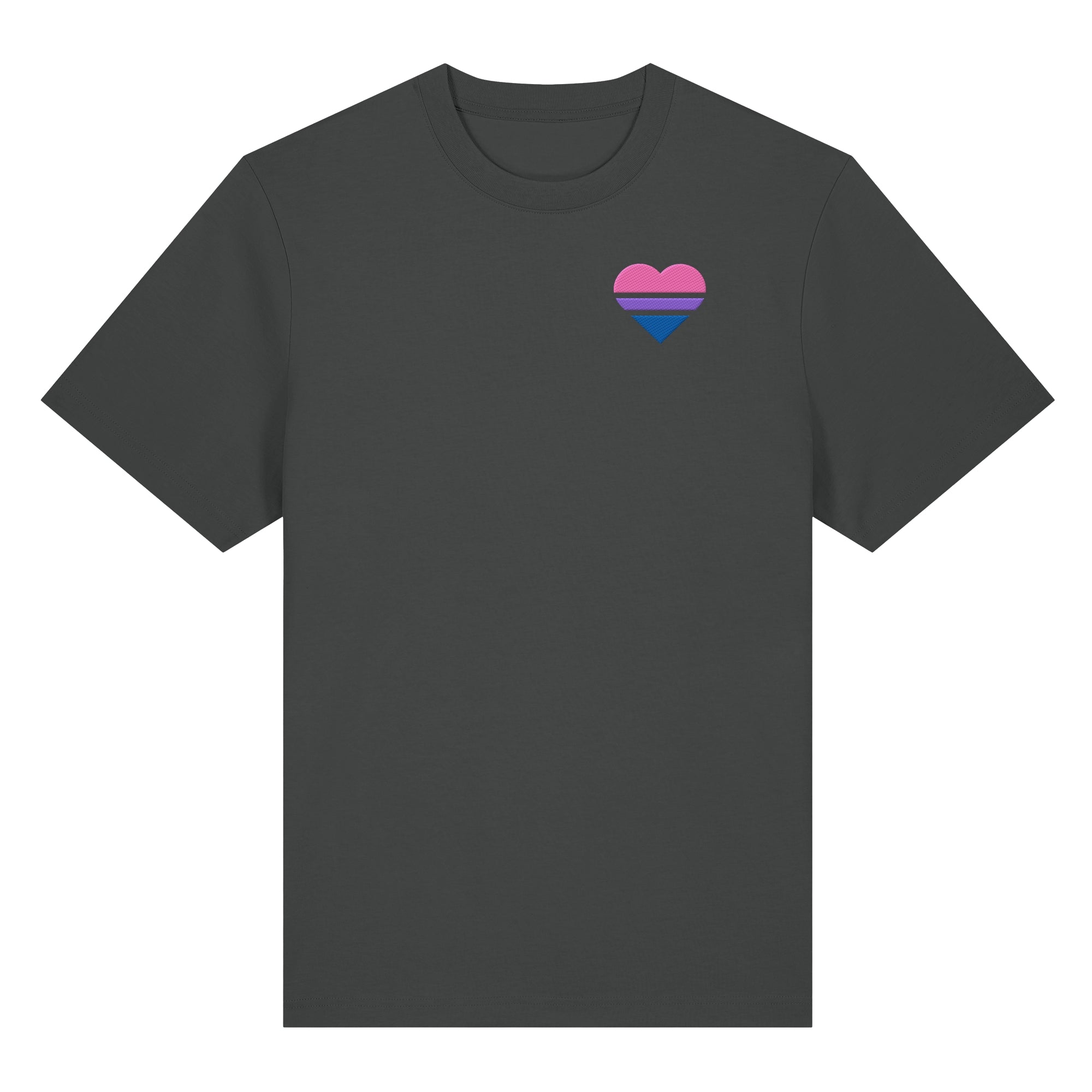 Organic Heavy Shirt - Bisexual Flag Herz Stick