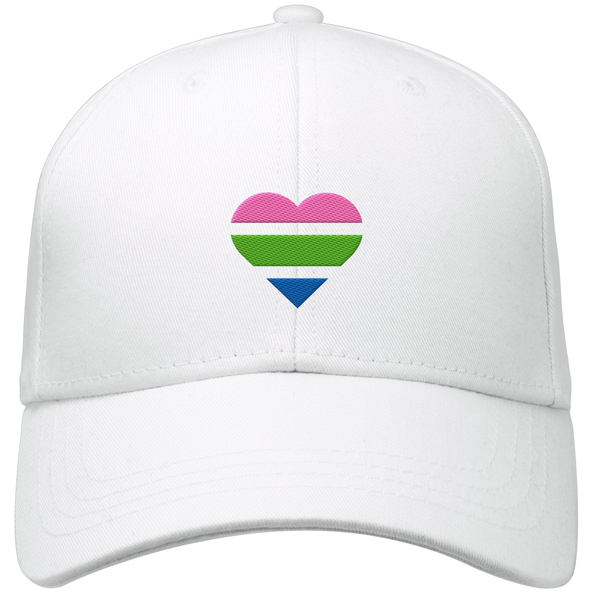 Organic Baseball Cap - Polysexual Flag Herz Stick