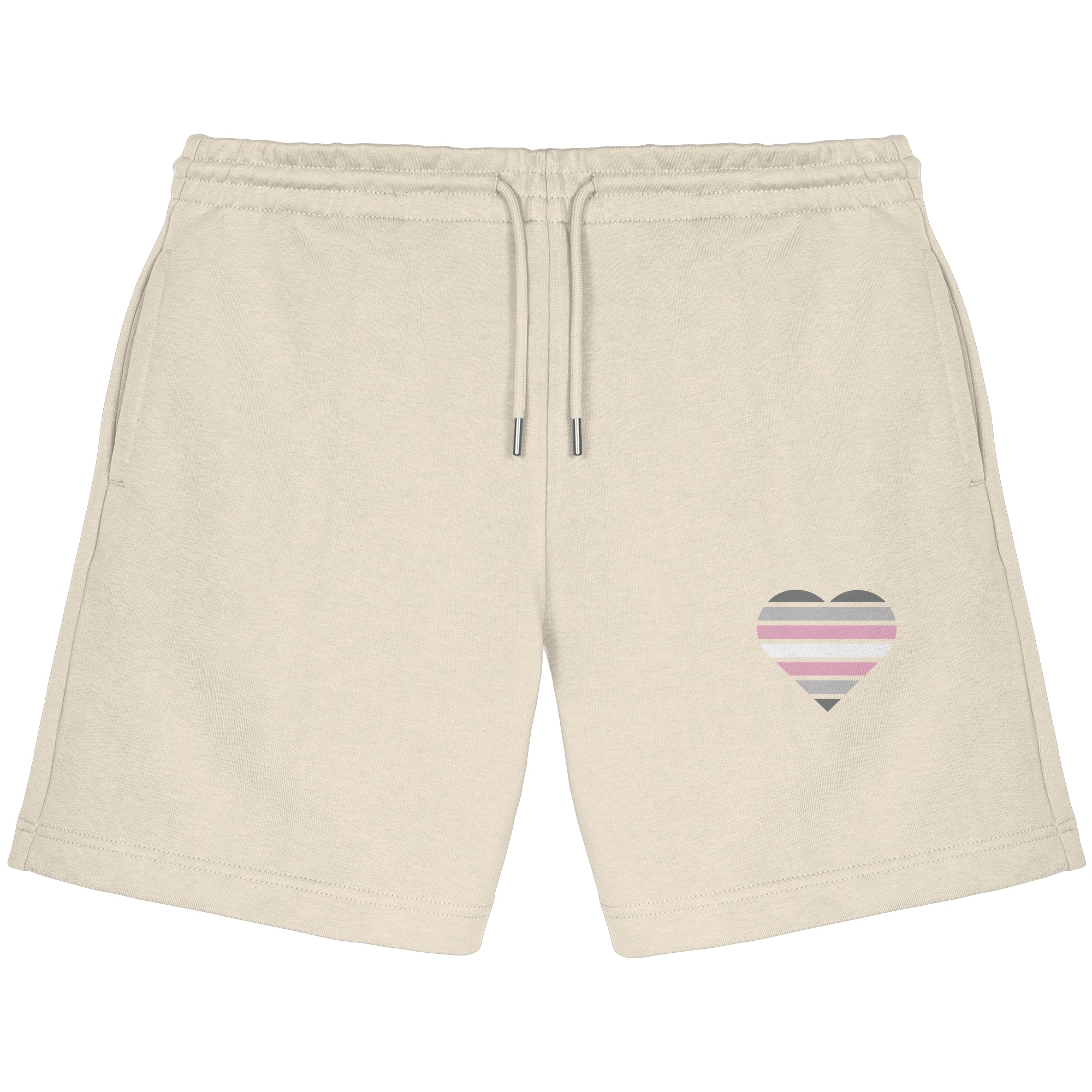 Organic Jogger Shorts - Demigirl Flag Herz Print