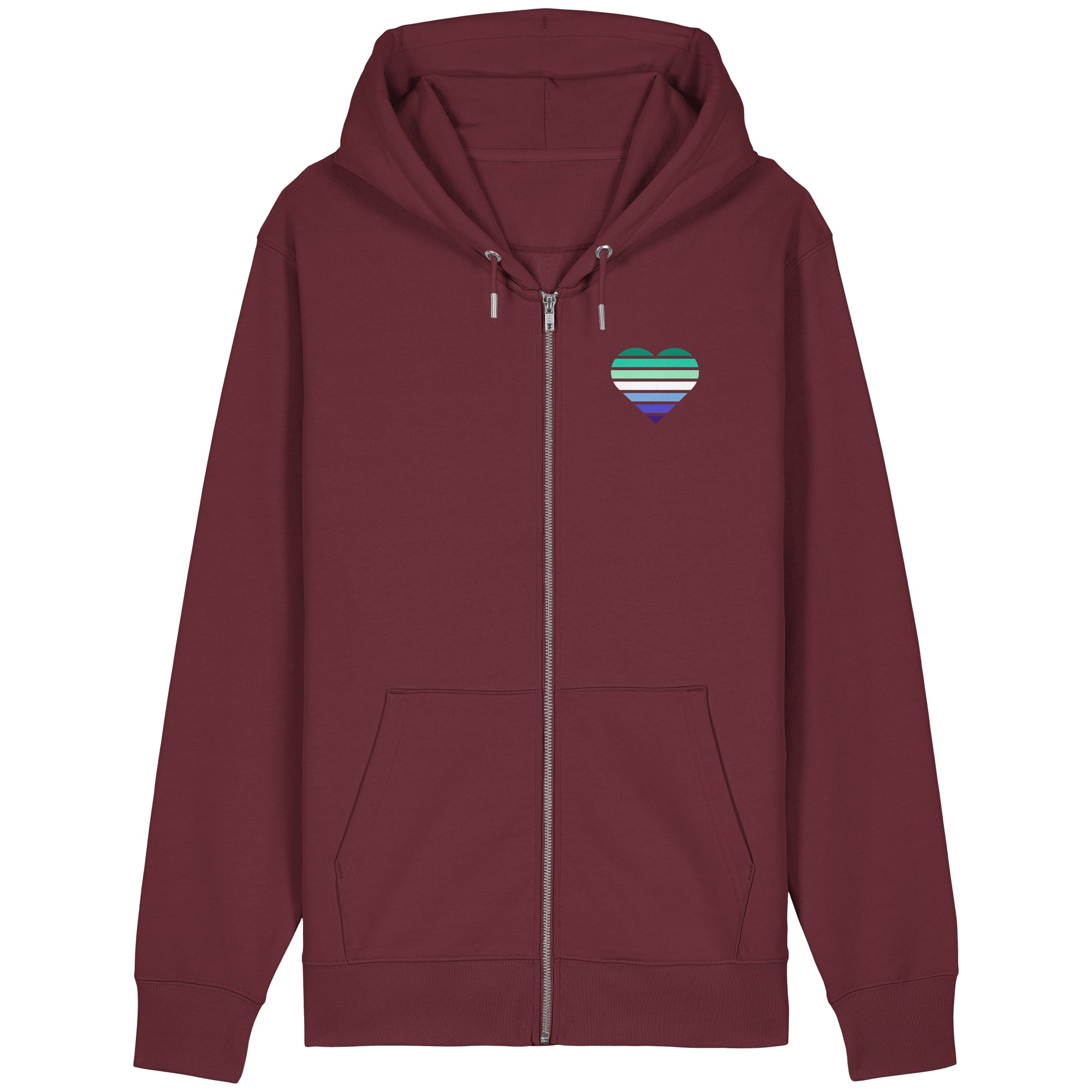 Organic Relaxed Zipper - Gay Flag Herz Print