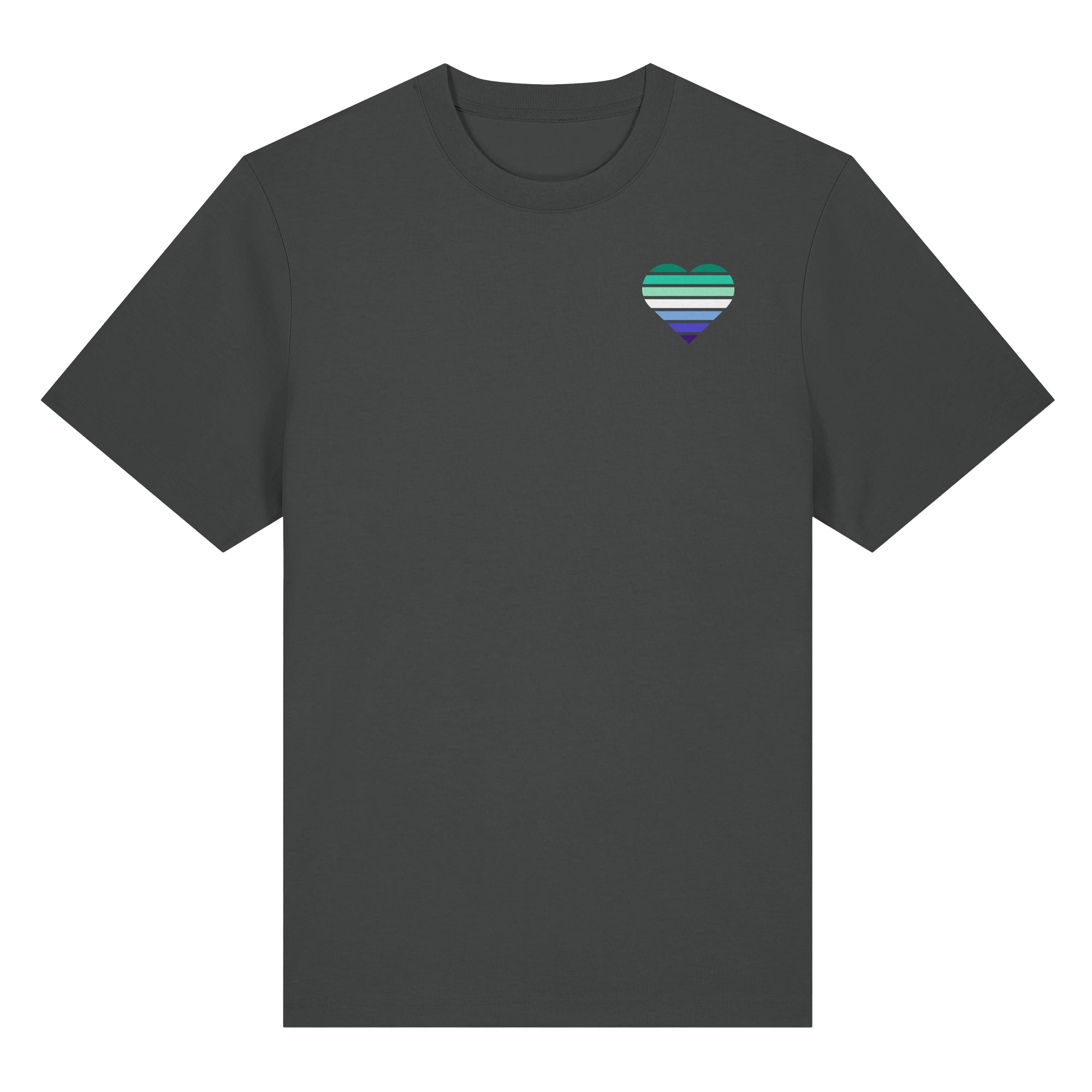 Organic Heavy Shirt - Gay Flag Herz Print