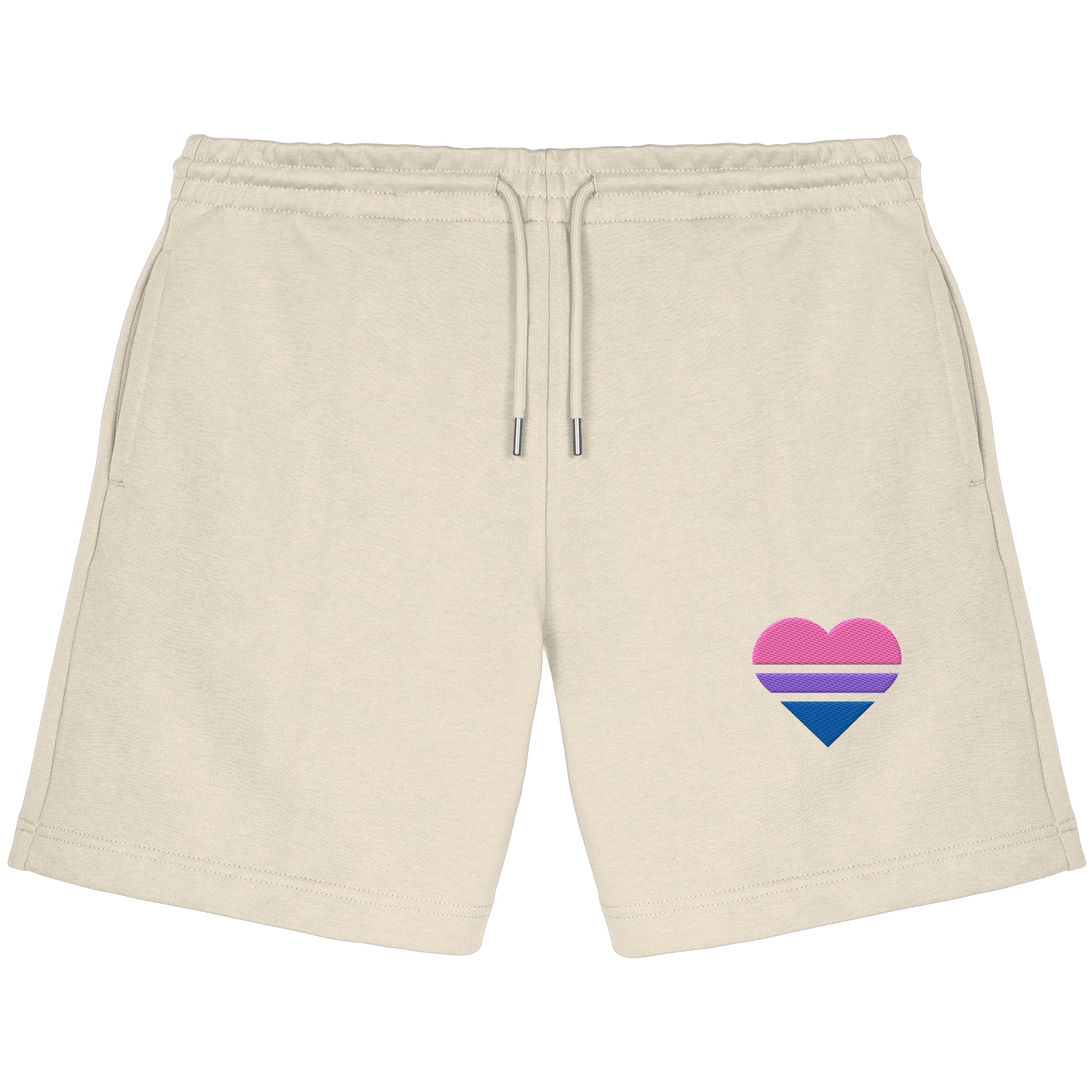 Organic Jogger Shorts - Bisexual Flag Herz Stick