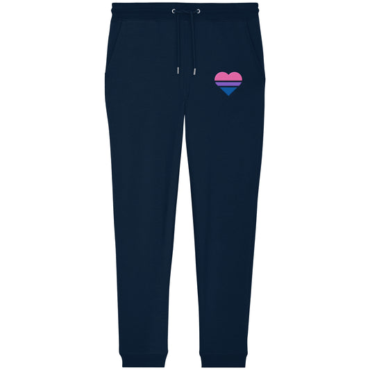 Organic Jogger Pants - Bisexual Flag Herz Stick