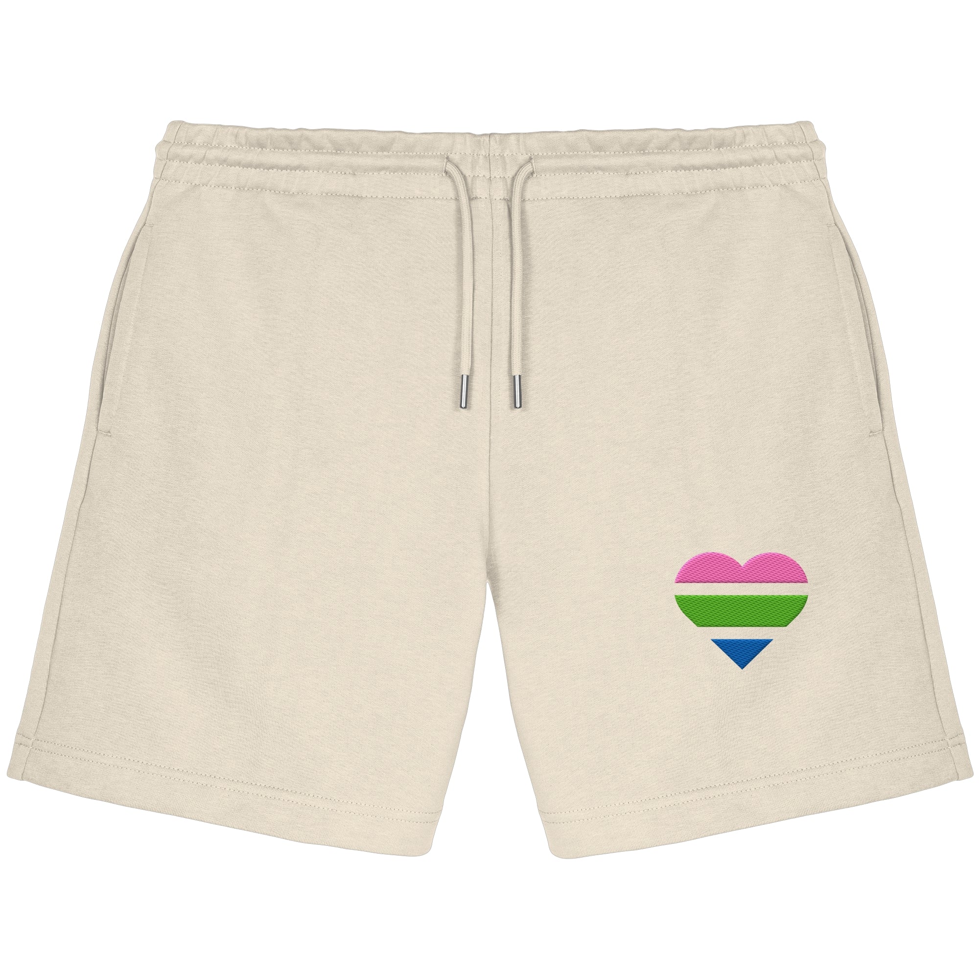 Organic Jogger Shorts - Polysexual Flag Herz Stick