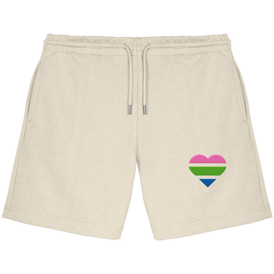 Organic Jogger Shorts - Polysexual Flag Herz Stick