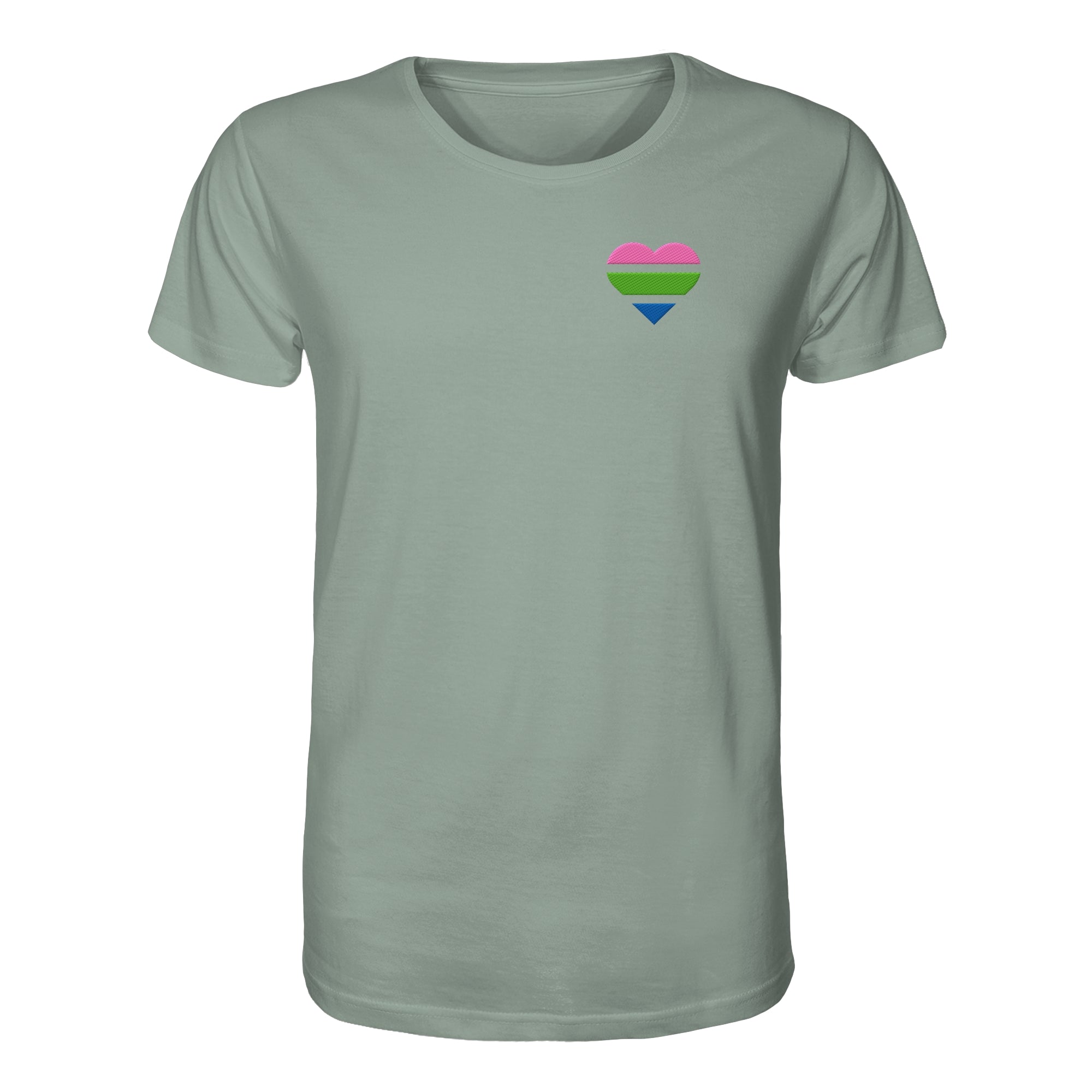 Organic Shirt - Polysexual Flag Herz Stick