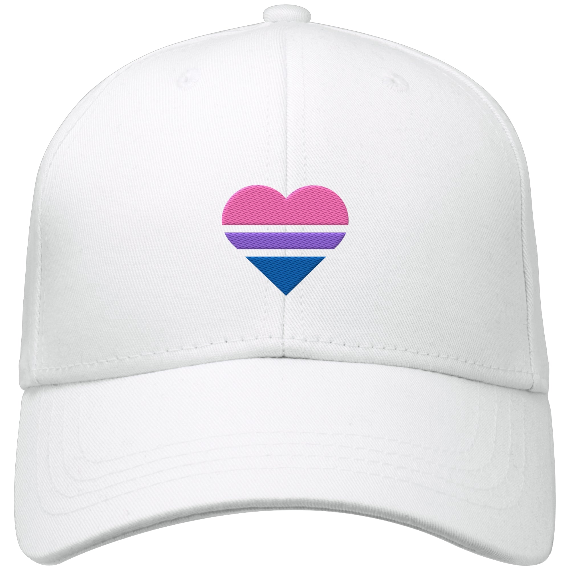 Organic Baseball Cap - Bisexual Flag Herz Stick