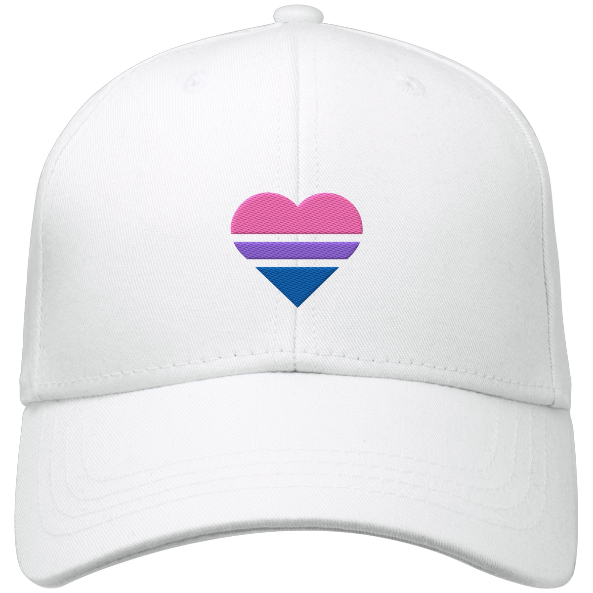 Organic Baseball Cap mit Herz Stick - Bisexual