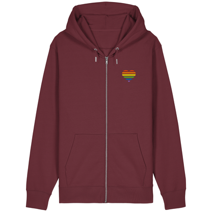 Organic Relaxed Zipper mit Herz Stick - Pride