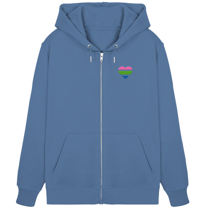 Organic Zipper mit Herz Stick - Polysexual