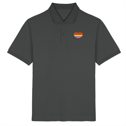 Organic Poloshirt mit Herz Stick - Lesbian