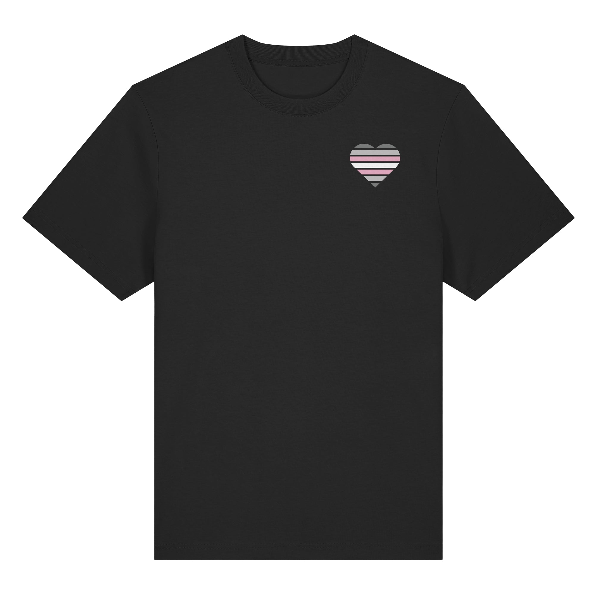 Organic Heavy Shirt - Demigirl Flag Herz Print