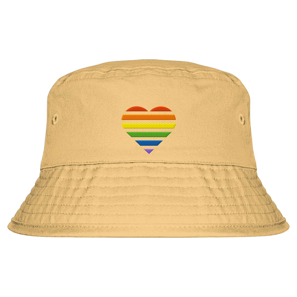 Organic Bucket Hat mit Herz Stick - Pride
