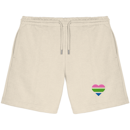 Organic Jogger Shorts mit Herz Stick - Polysexual