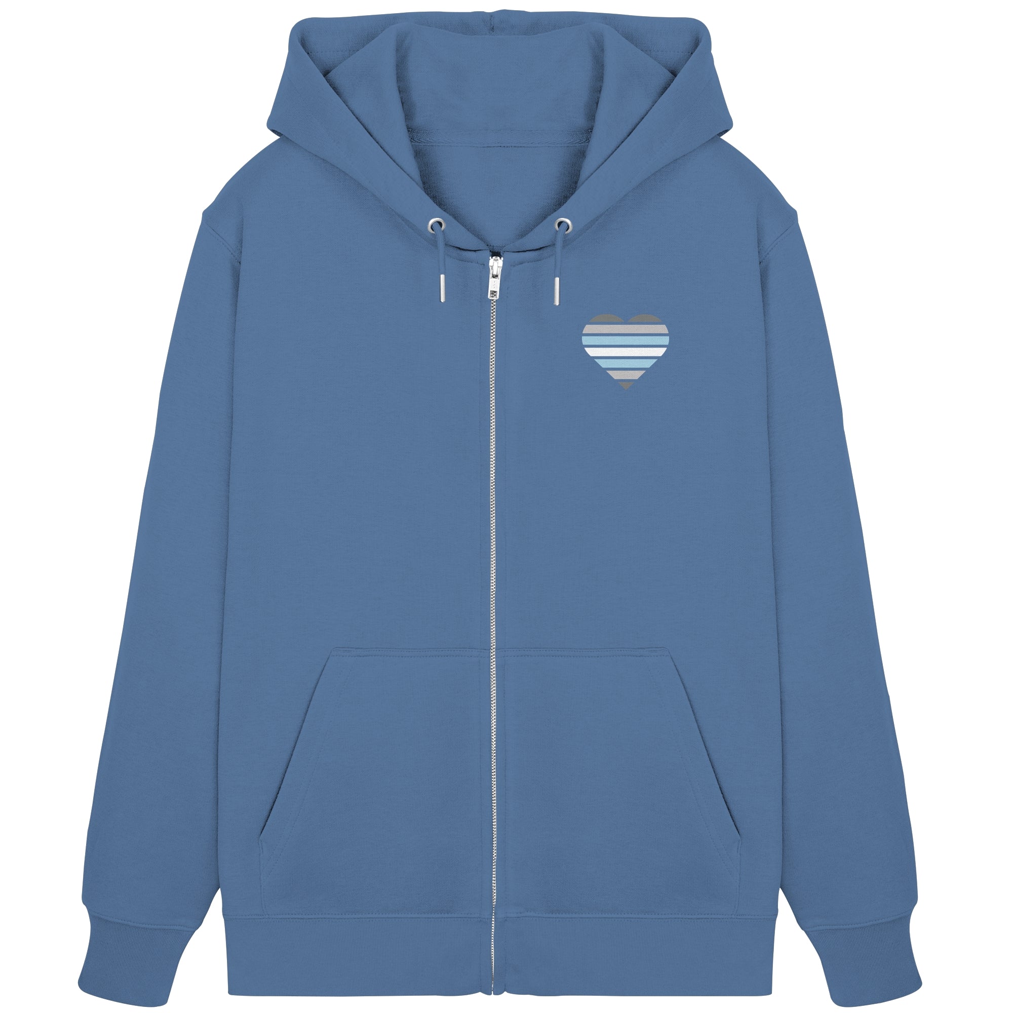 Organic Zipper - Demiboy Flag Herz Print