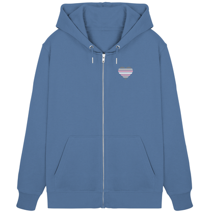 Organic Zipper mit Herz - Demigirl
