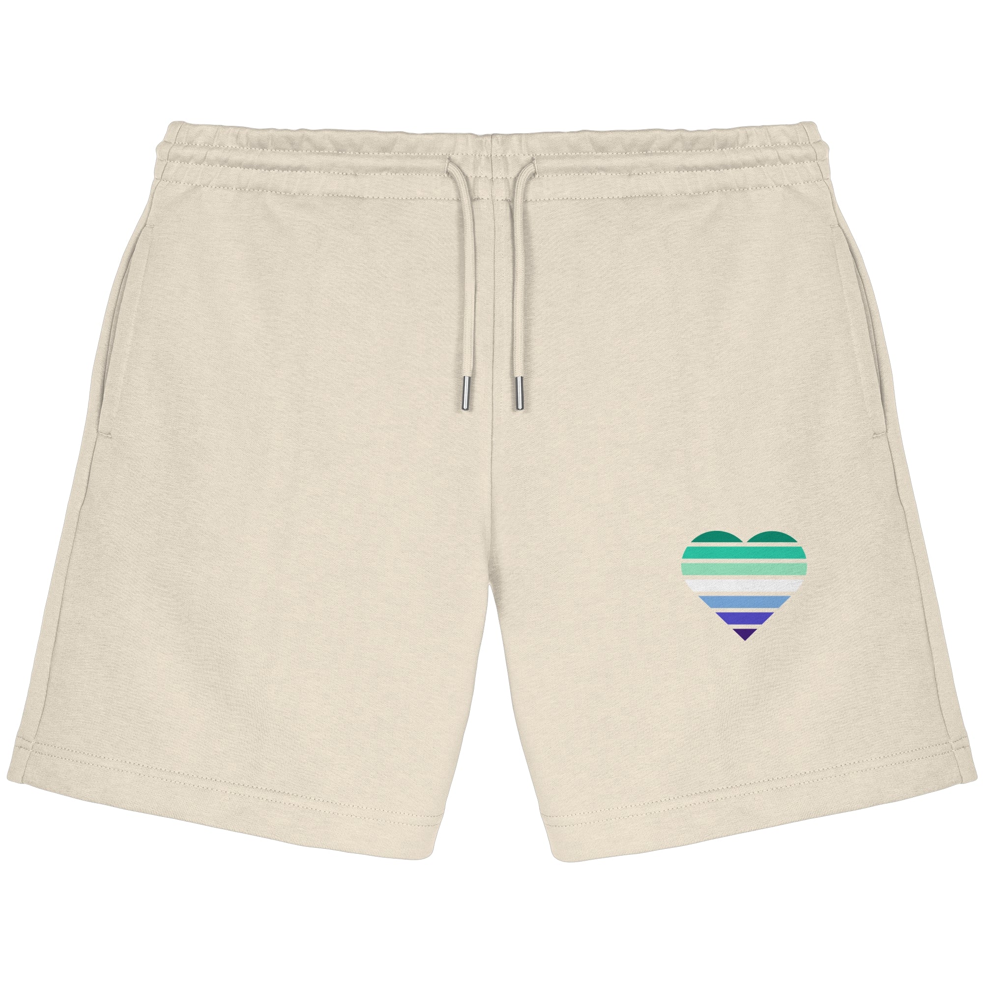 Organic Jogger Shorts - Gay Flag Herz Print