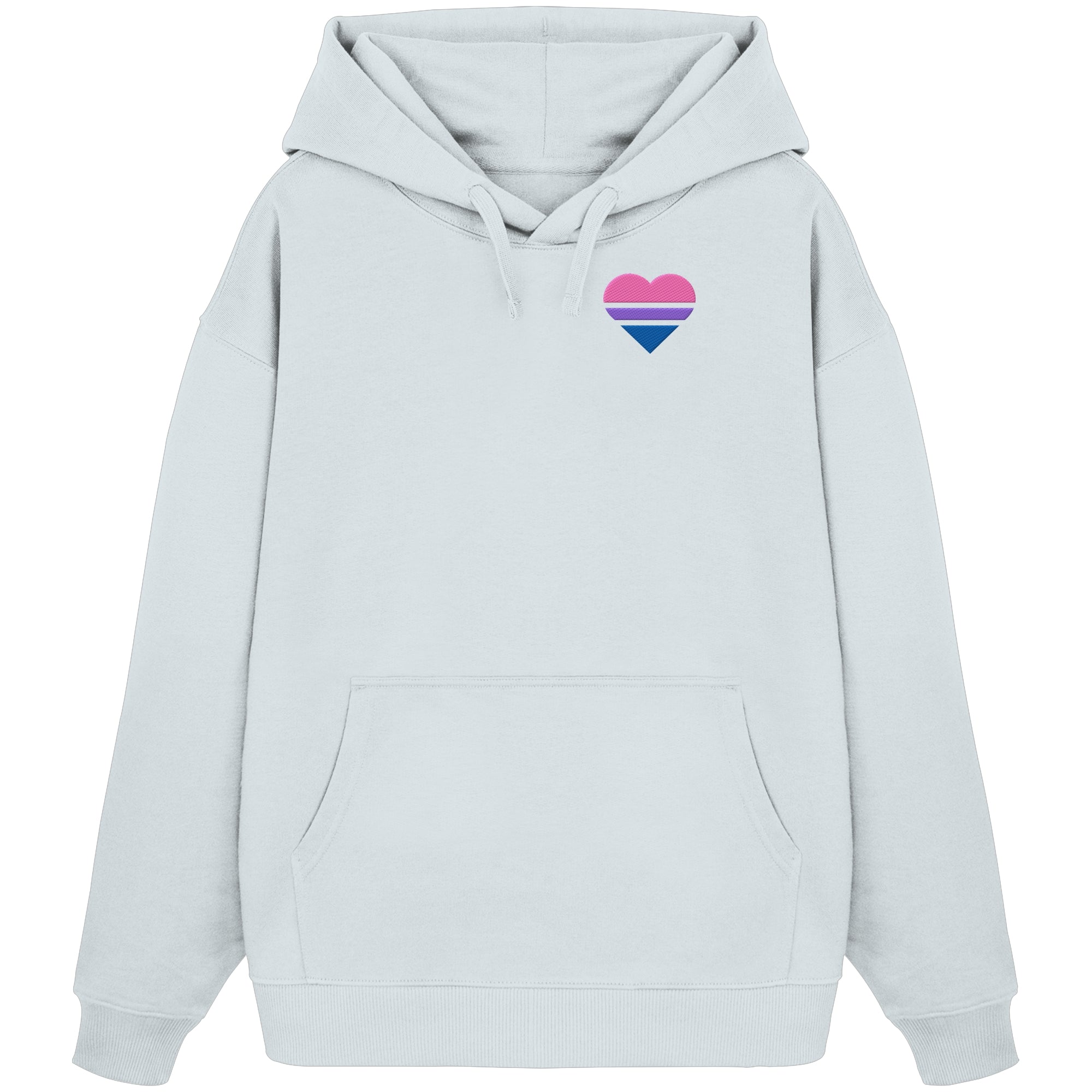 Organic Oversize Hoodie - Bisexual Flag Herz Stick