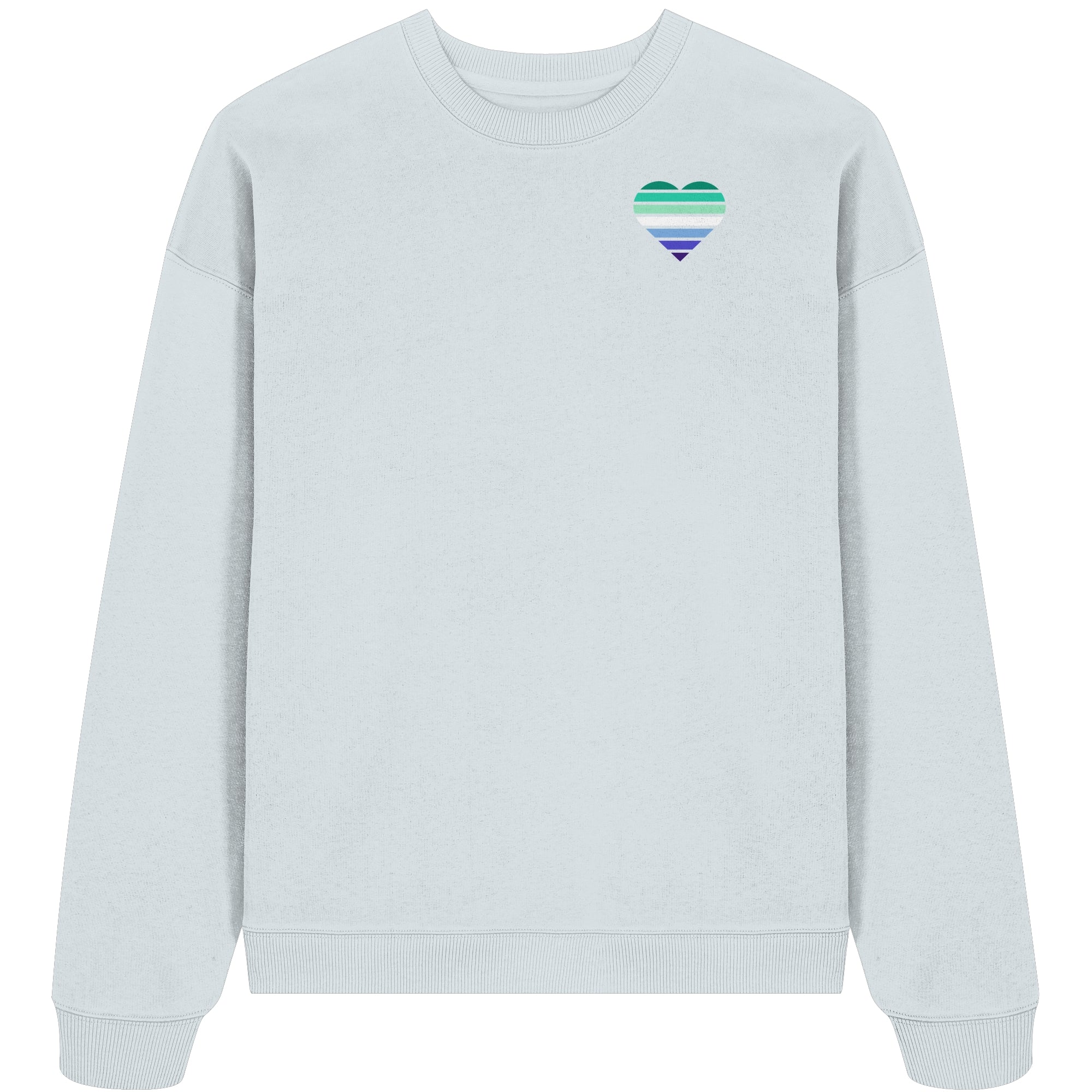 Organic Oversize Sweatshirt - Gay Flag Herz Print