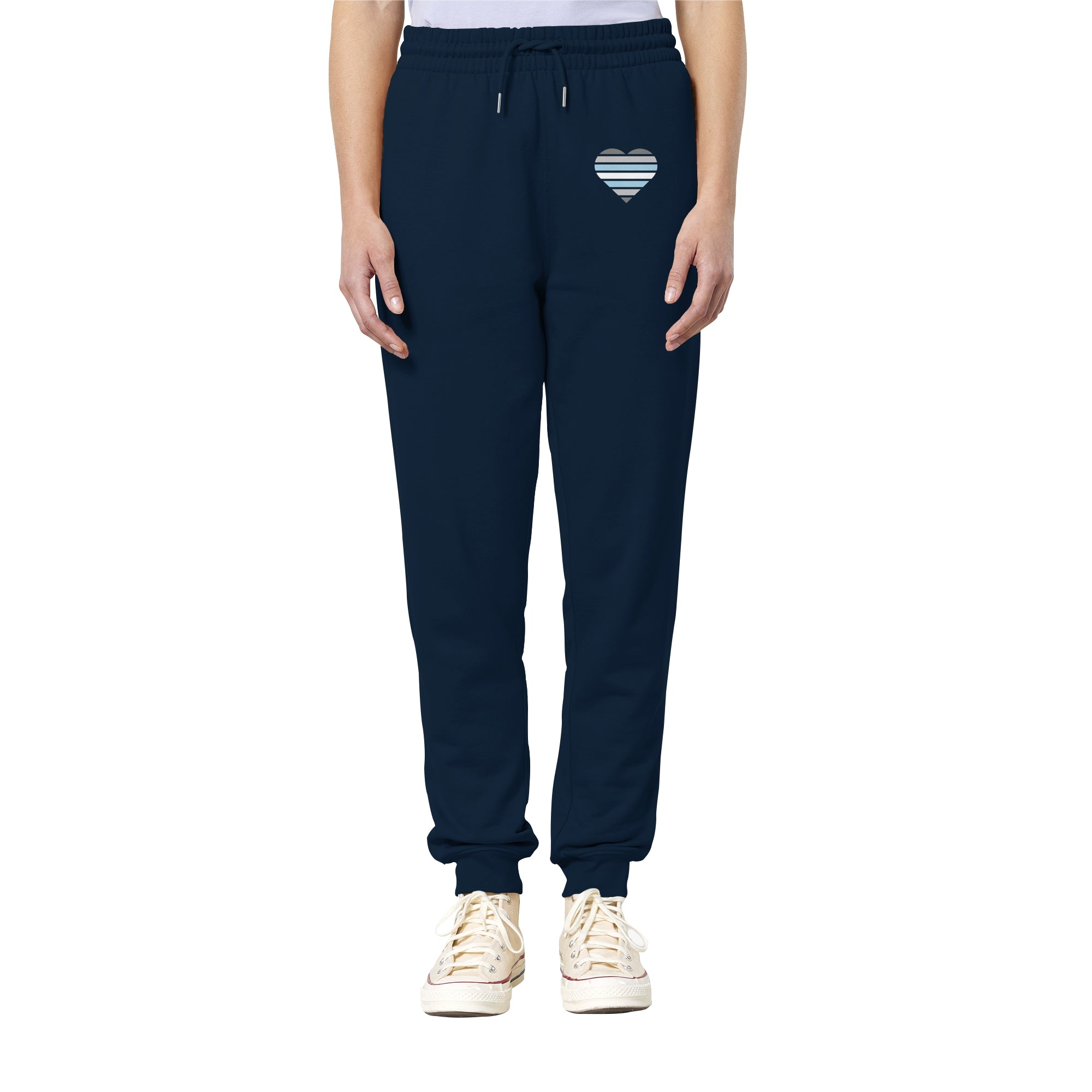Organic Jogger Pants - Demiboy Flag Herz Print