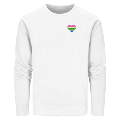 Organic Basic Sweatshirt mit Herz Stick - Polysexual