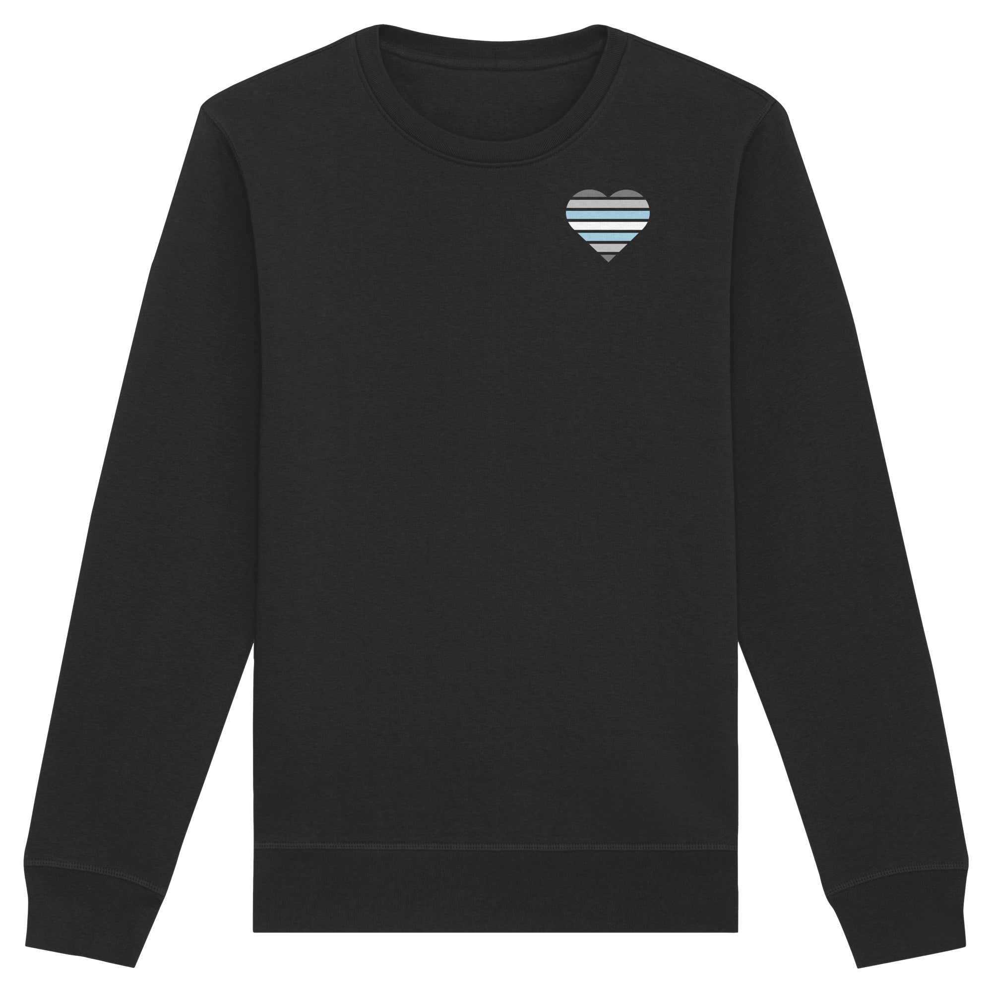Organic Basic Sweatshirt - Demiboy Flag Herz Print