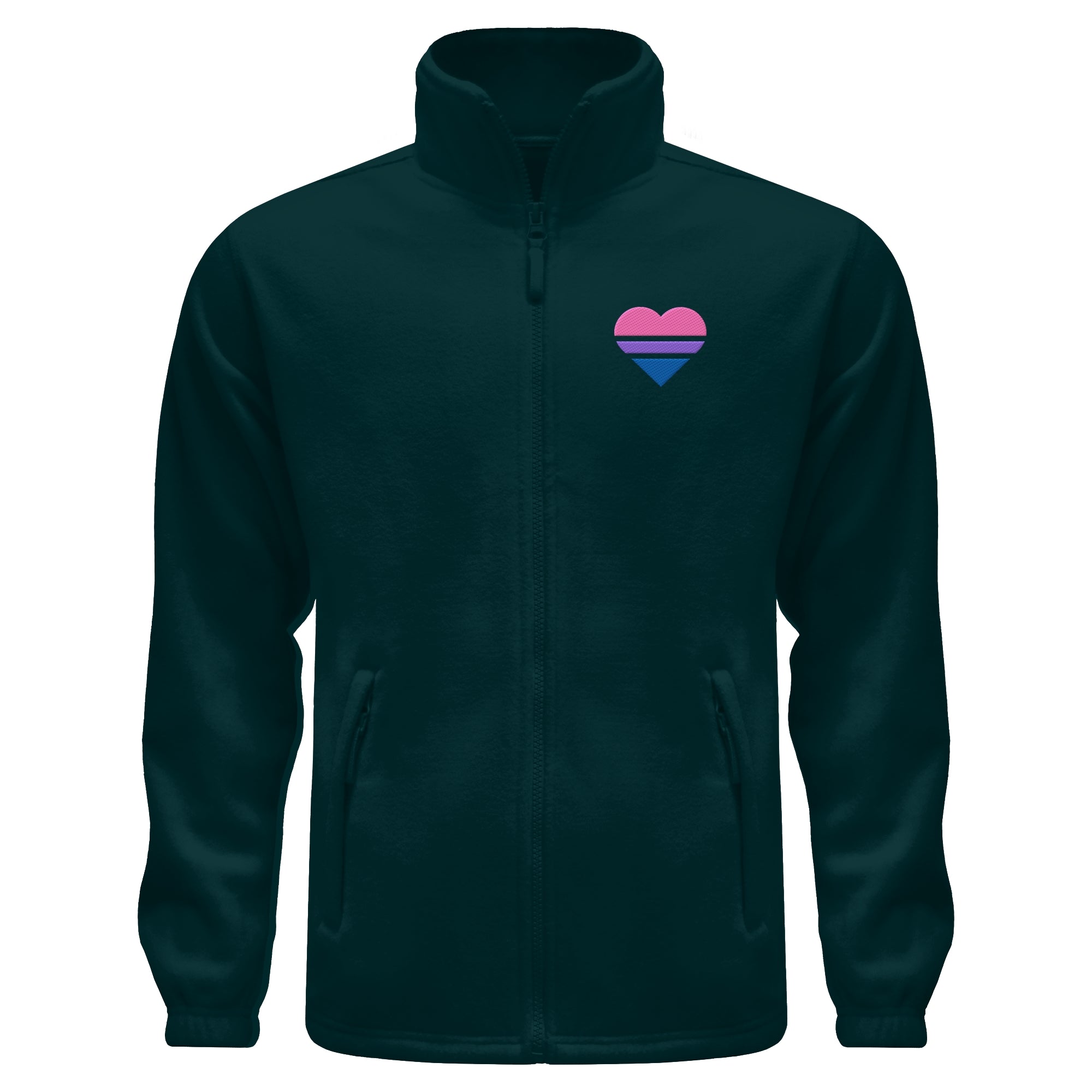 Fleece Jacket - Bisexual Flag Herz Stick