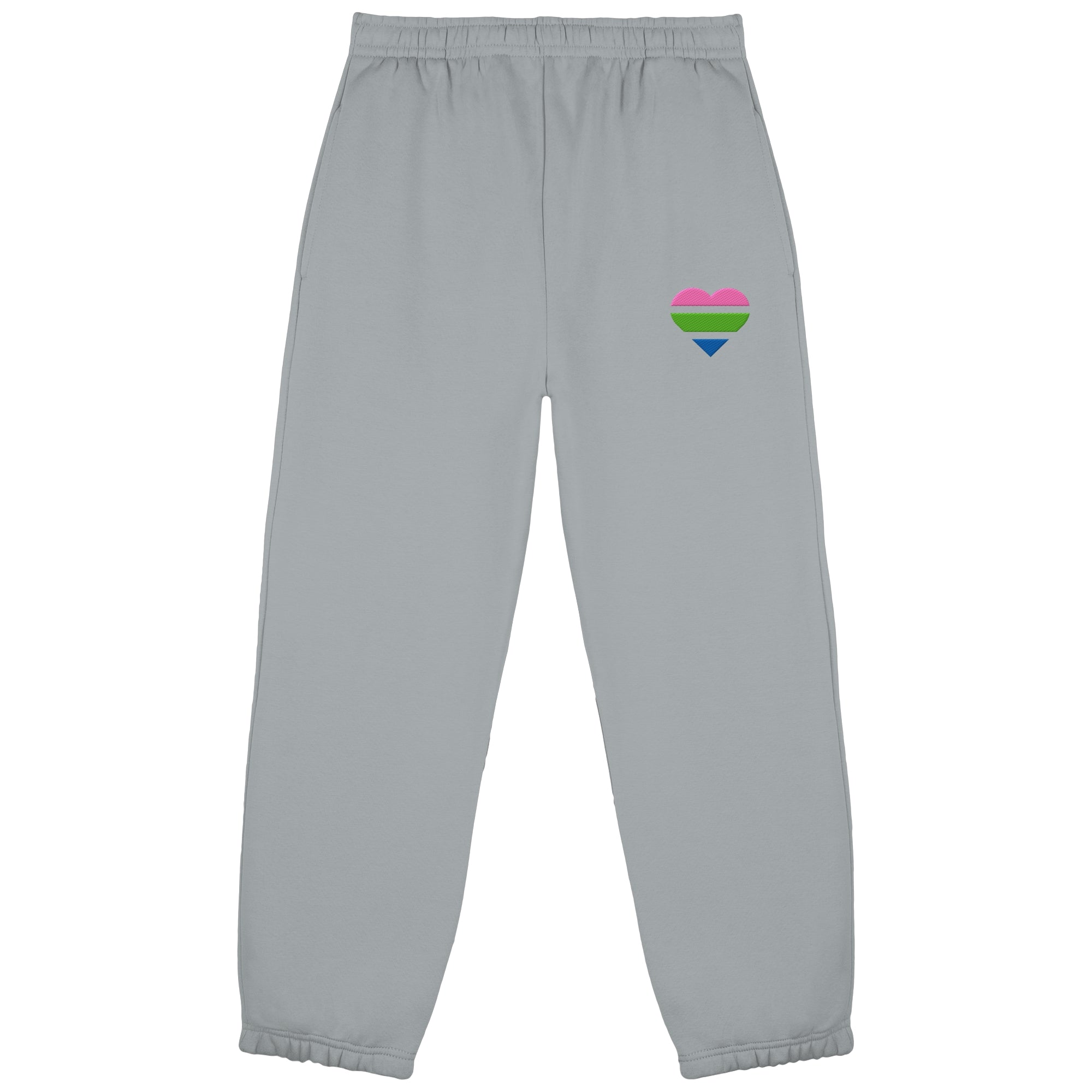 Fluffy Sweatpants - Polysexual Flag Herz Stick