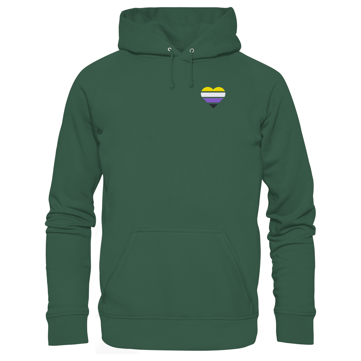 Organic Basic Hoodie mit Herz Stick - Nonbinary