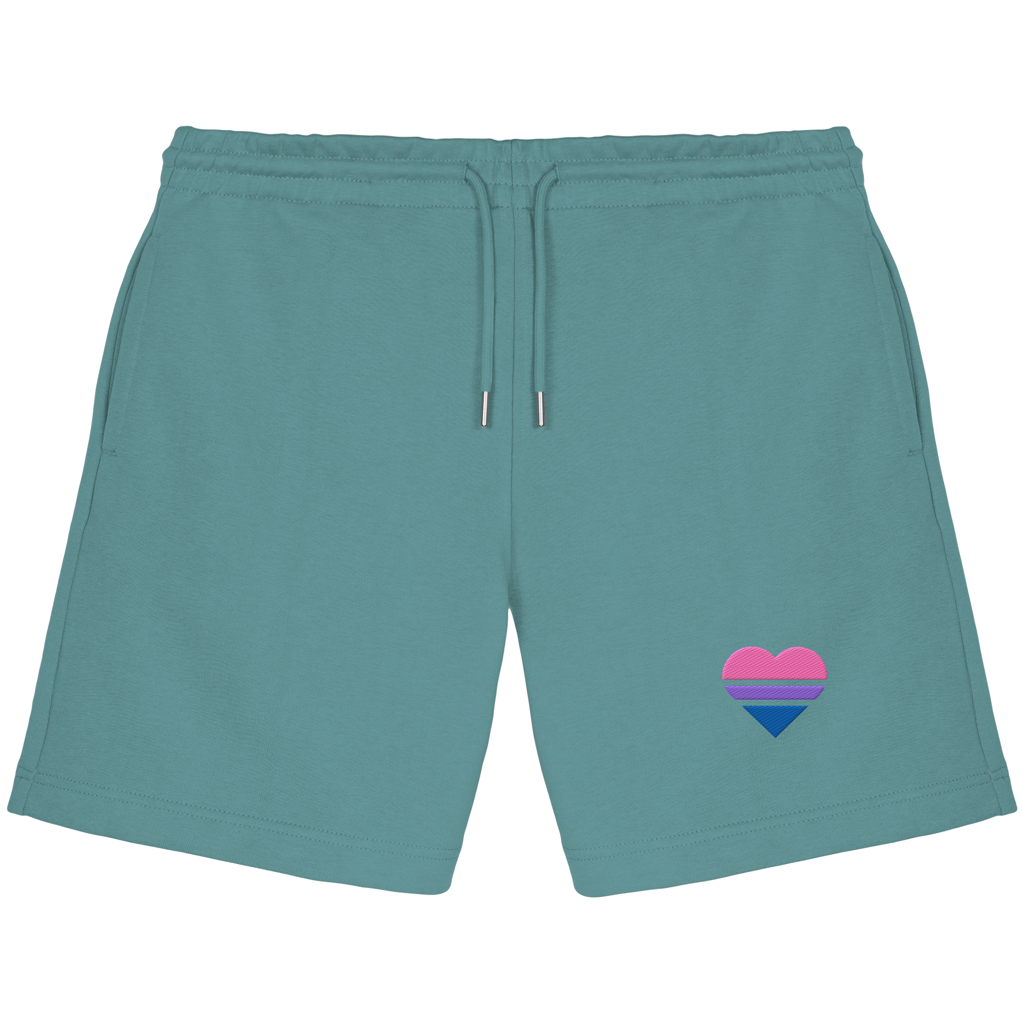 Organic Jogger Shorts - Bisexual Flag Herz Stick