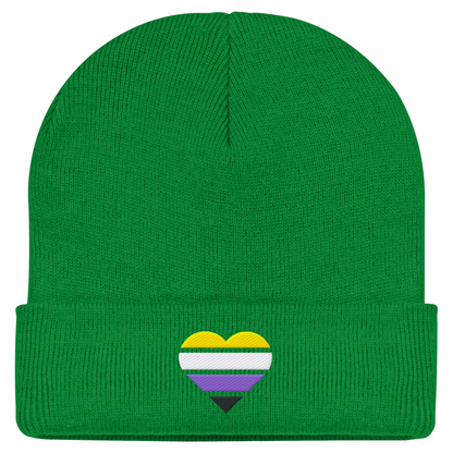 Classic Beanie mit Herz Stick - Nonbinary