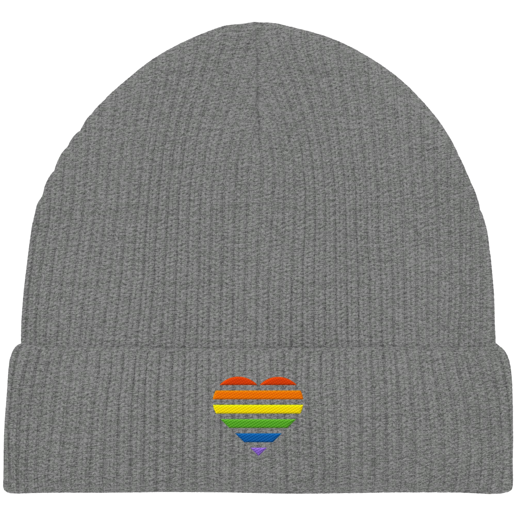 Organic Fisherman Beanie - Pride Flag Herz Stick
