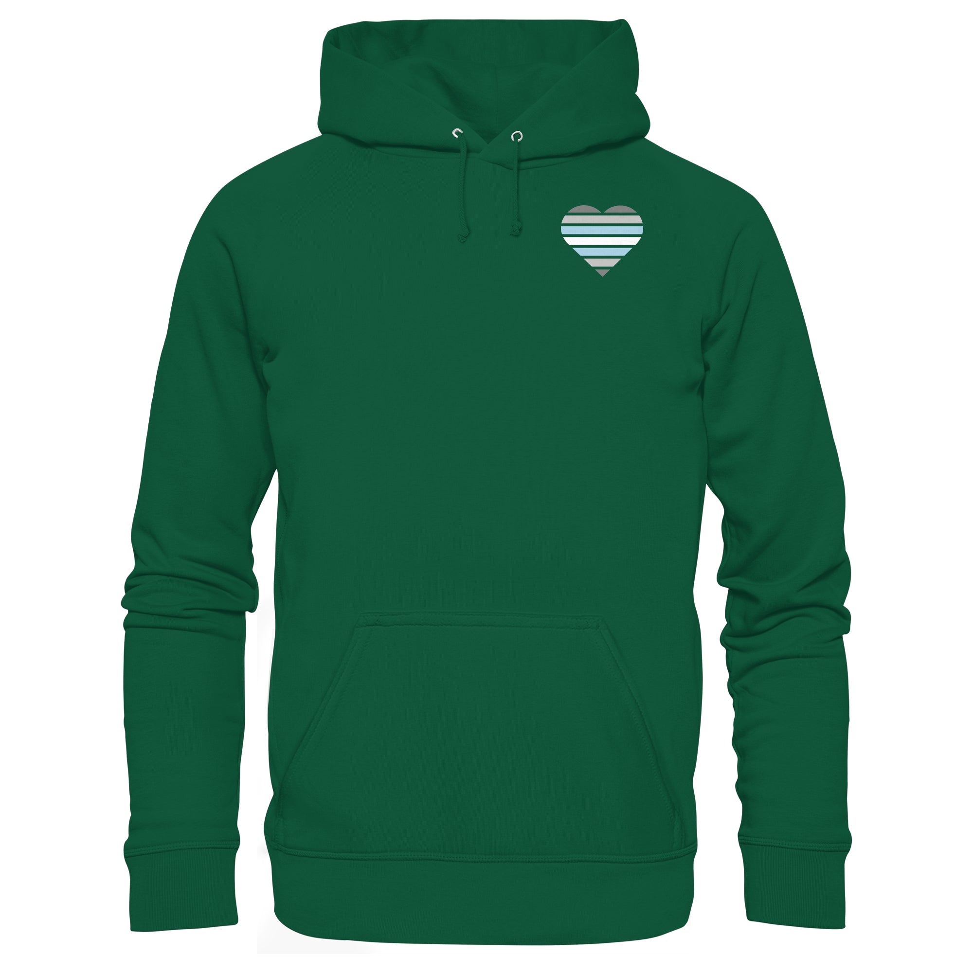 Basic Hoodie - Demiboy Flag Herz Print