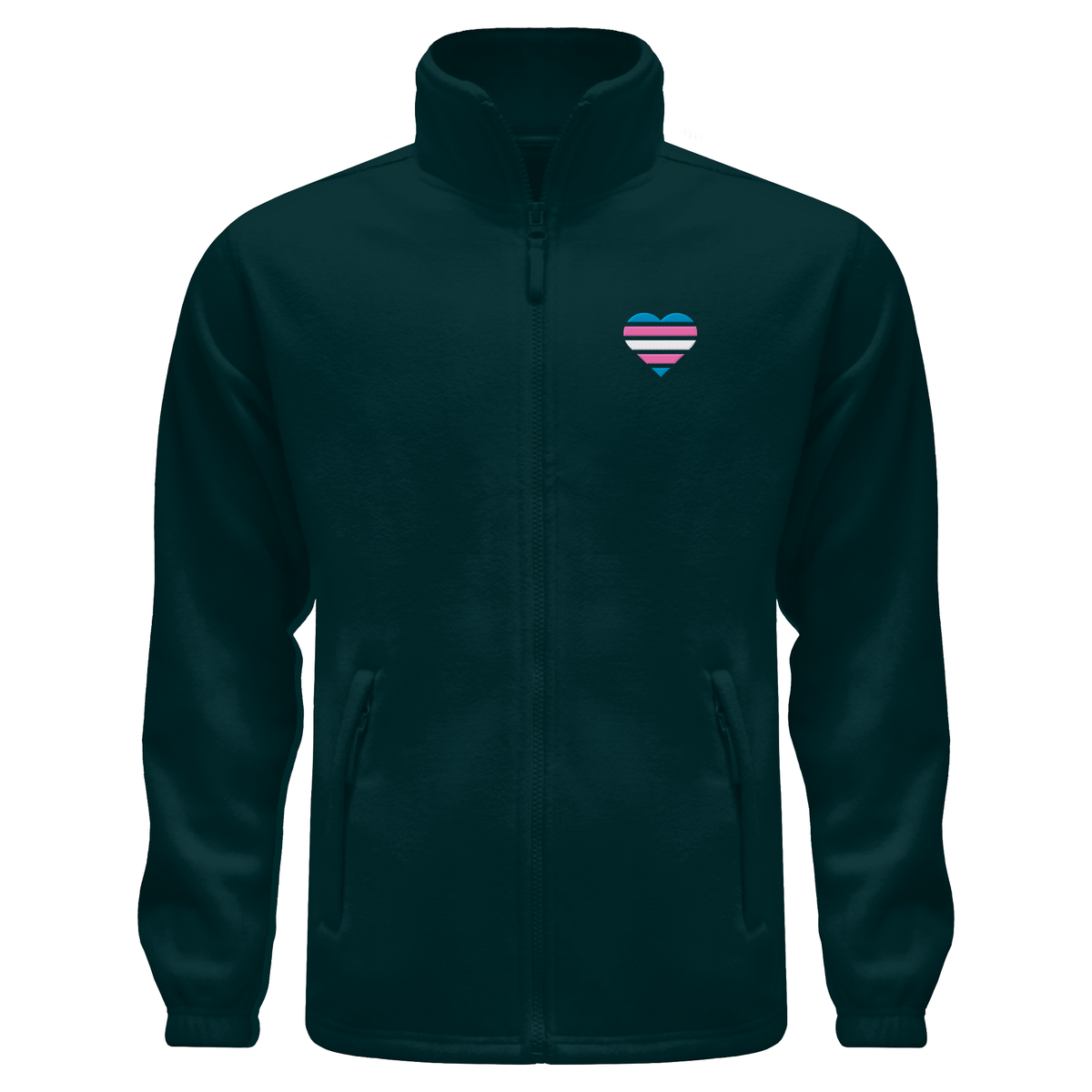 Fleece Jacket mit Herz Stick - Trans