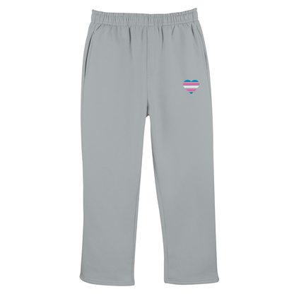 Fluffy Track Sweatpants mit Herz Stick - Trans