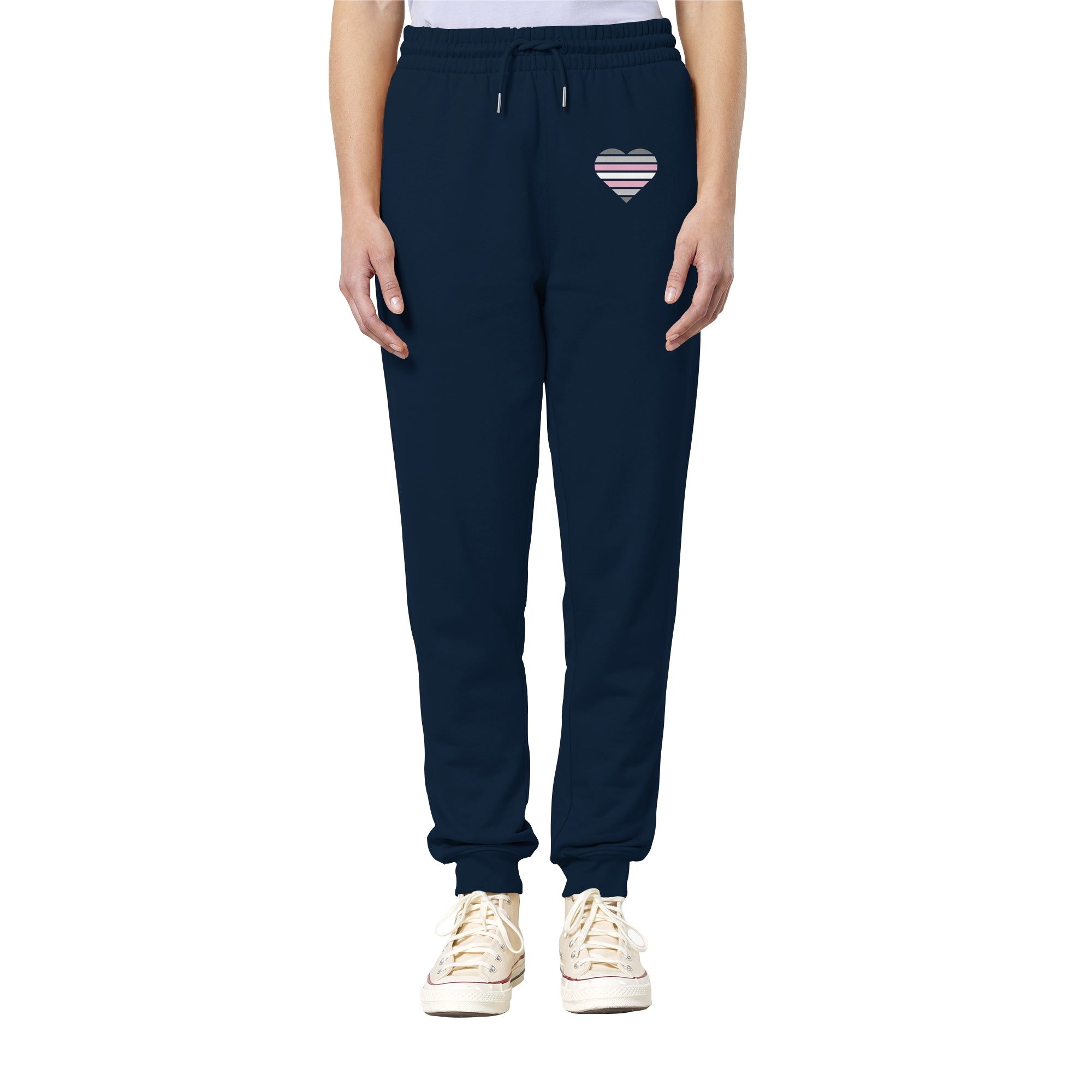 Organic Jogger Pants - Demigirl Flag Herz Print