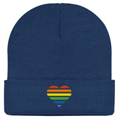 Classic Beanie mit Herz Stick - Pride