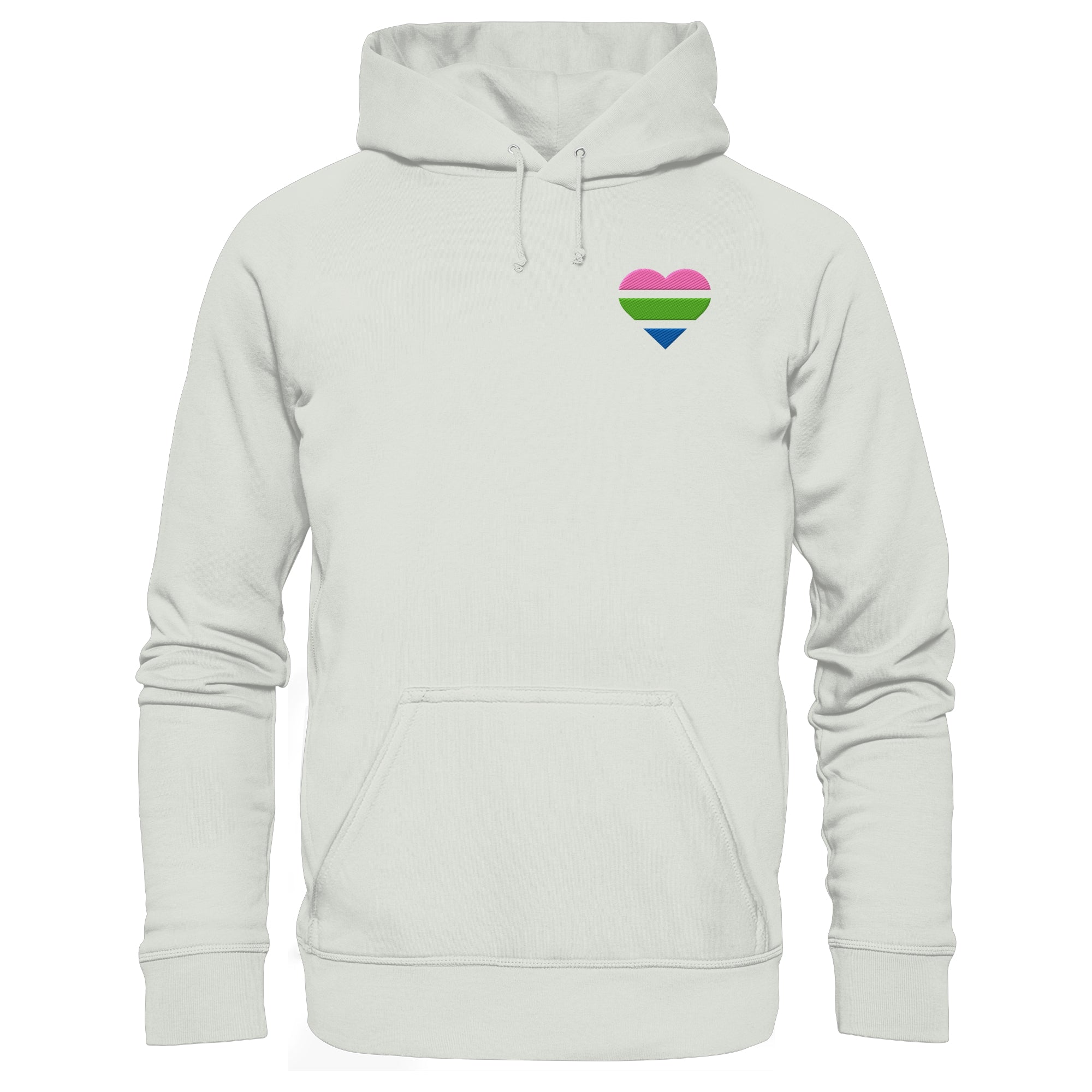 Basic Hoodie - Polysexual Flag Herz Stick