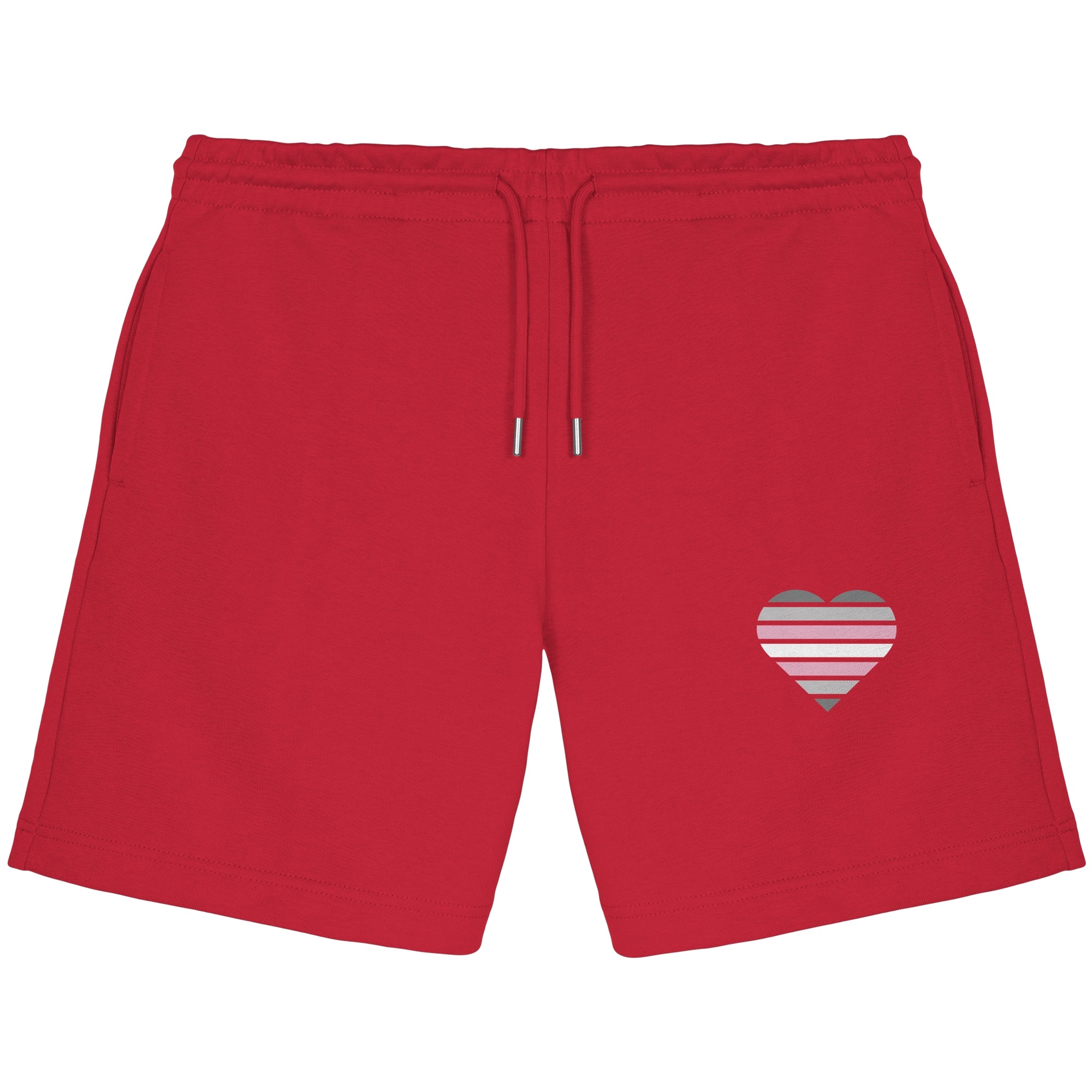 Organic Jogger Shorts - Demigirl Flag Herz Print