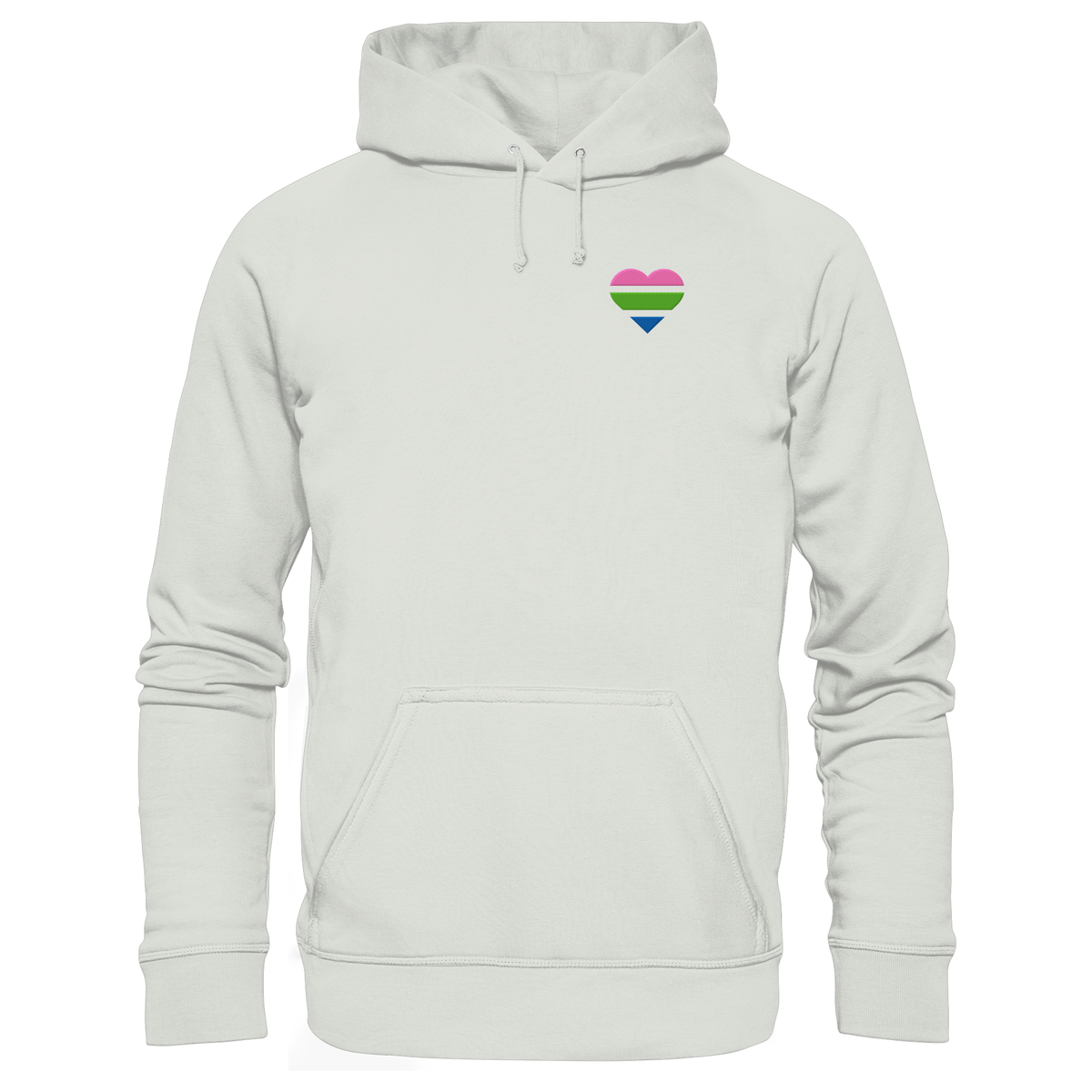 Basic Hoodie mit Herz Stick - Polysexual