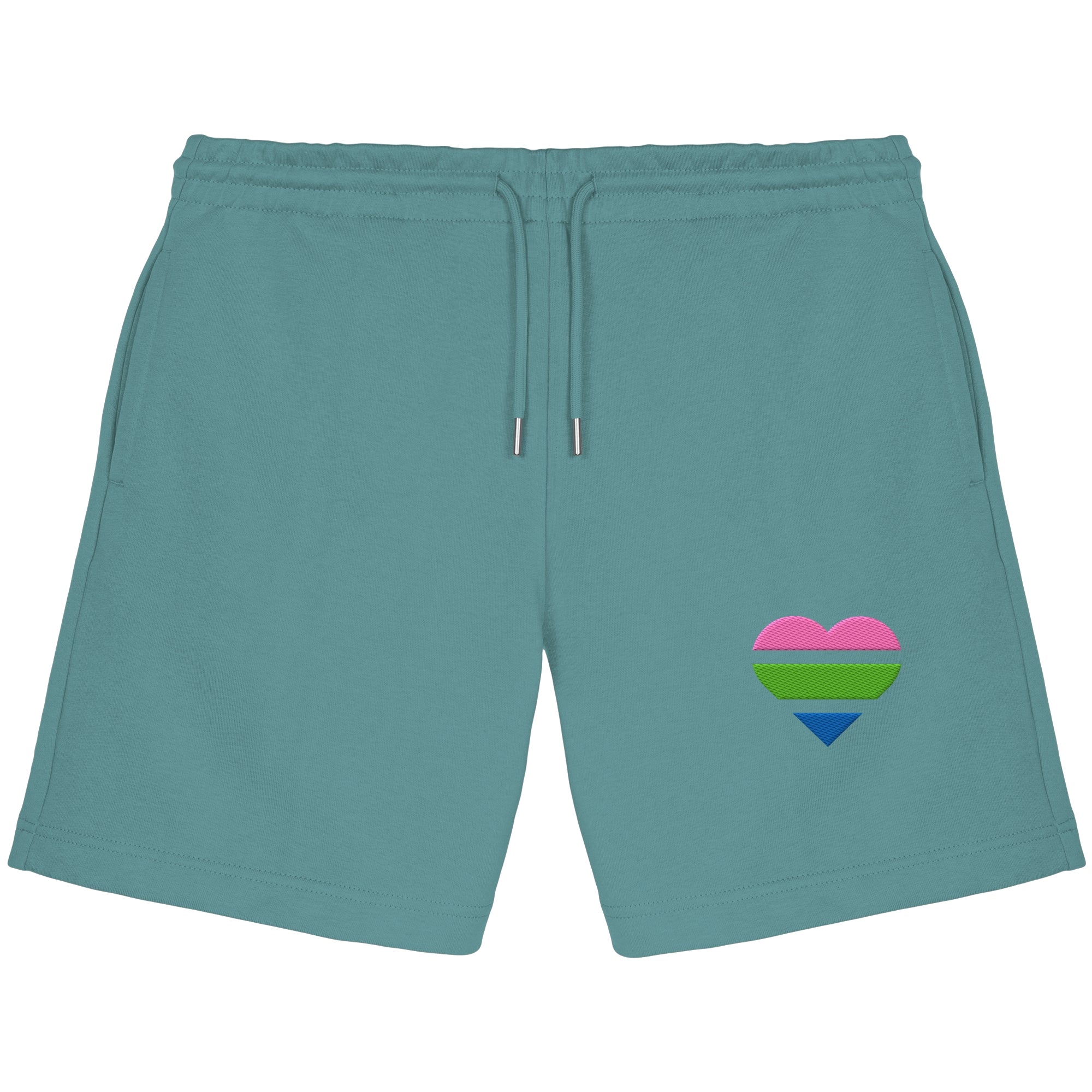 Organic Jogger Shorts - Polysexual Flag Herz Stick
