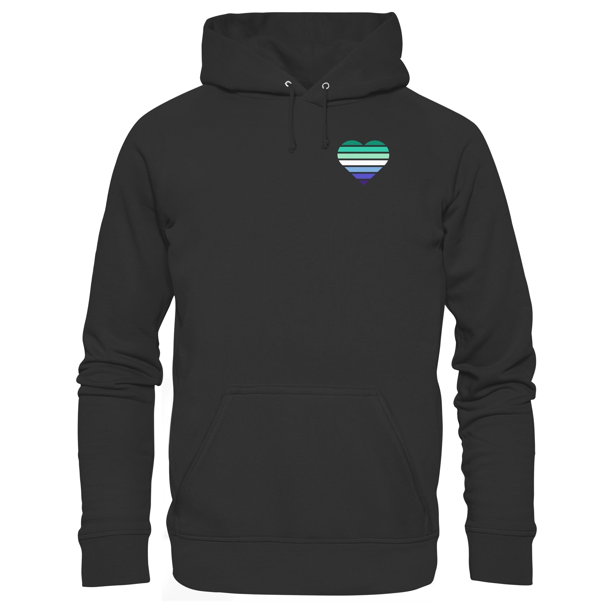 Organic Basic Hoodie - Gay Flag Herz Print