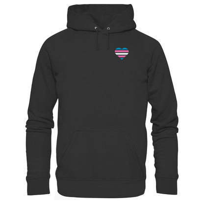 Organic Basic Hoodie mit Herz Stick - Trans
