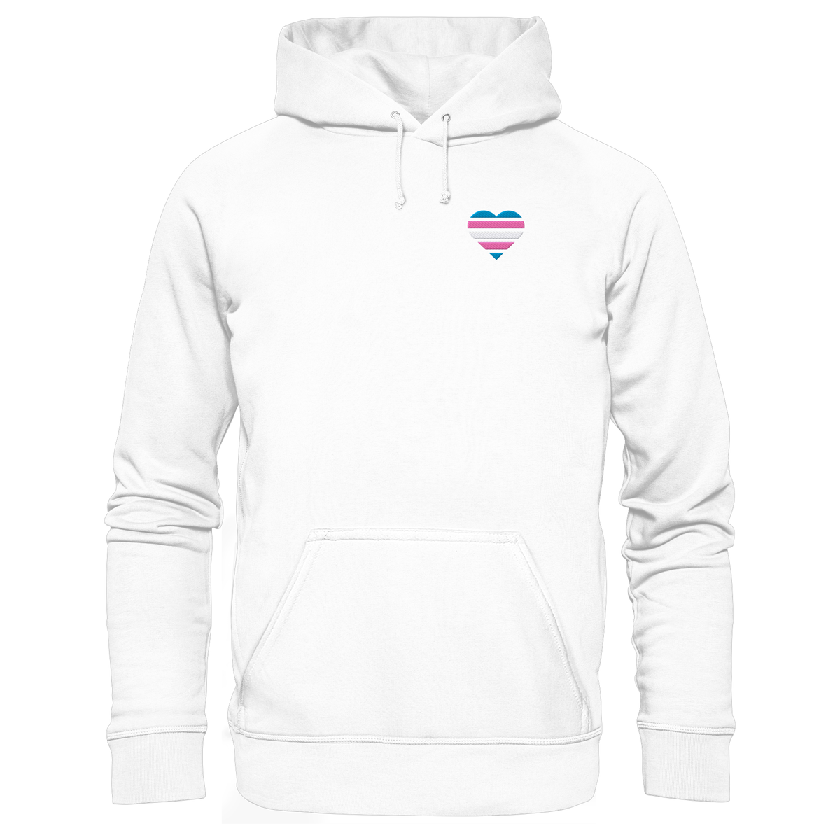 Basic Hoodie mit Herz Stick - Trans